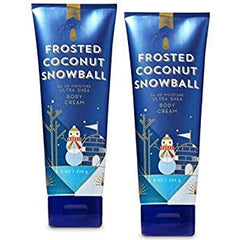 Bath & Body Works 2 Pack Frosted Coconut Snowball Ultra Shea Body Cream 8 Oz.