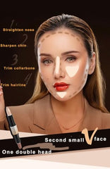 LaPalo Dual-Ended Highlight Contour Stick, 2-in-1 Highlighting & Contouring Kit, Face Shaping Makeup, Long Lasting & Waterproof, 8 gram, 3 colors to choose from (#02, Medium)