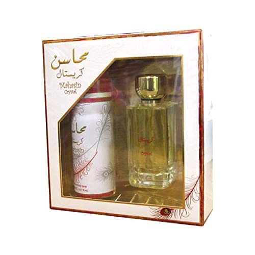 Lattafa Mahasin Crystal Giftset for Woman EDP, 100 ml + Deo 200 ml