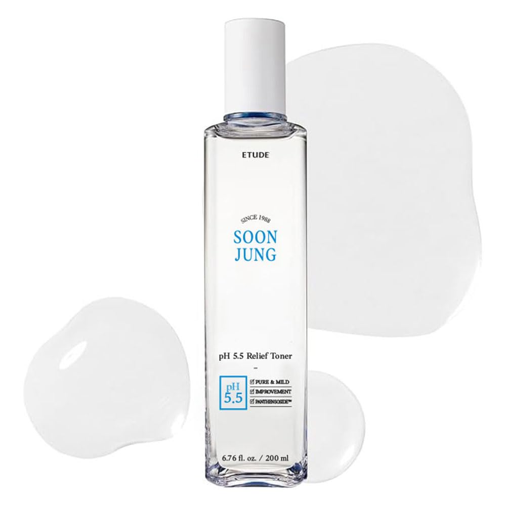 Etude Non-comedogenic Hypoallergenic & Fragrance Free Soonjung Ph5.5 Relief Toner For Face - 200ml