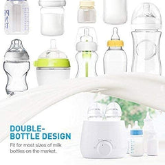 Mcrine Baby Bottle Warmer, Steam Sterilizer & Baby Food Heater, 3-in-1 with Evenly Warming Breast Milk or Formula, Accurate Temperature Control, Bottle Brush and Tongs Included