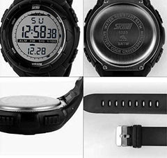 SKMEI men sport, swimmer and diving 50 M water resistant wrist watch - 1025 Black