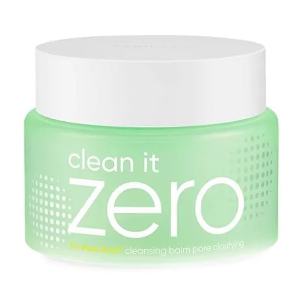 BANILA CO Clean it Zero Pore Clarifying Cleansing Balm Korean Makeup Remover, Facial Cleanser Wash for Oily and Acne Prone Skin Vegan Made with AHA-PHA & Tea Tree Extract