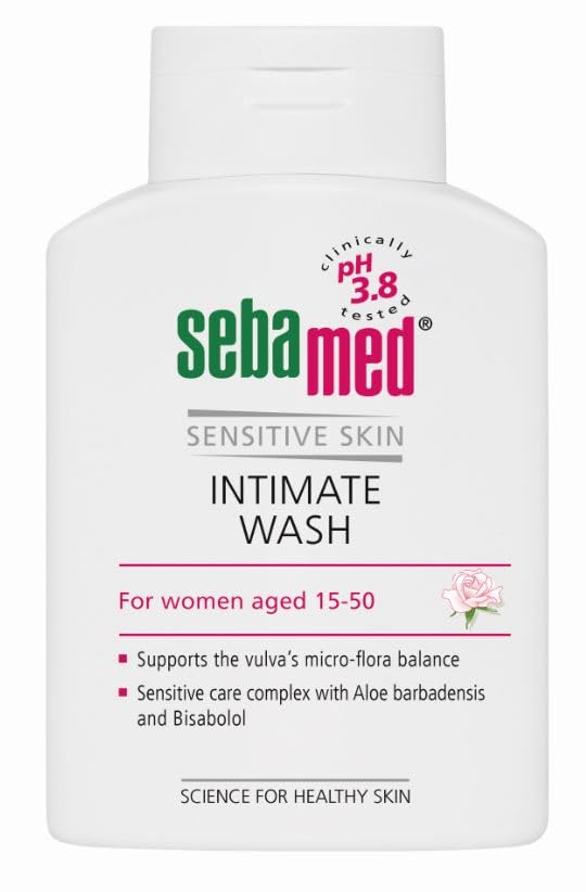 SEBAMED Feminine Intimate Wash pH 3.8 For Microflora Balance With Aloe Vera Mild Organic Based Daily Vaginal Wash Feminie Hygiene 6.8 Fluid Ounces (200 mL)
