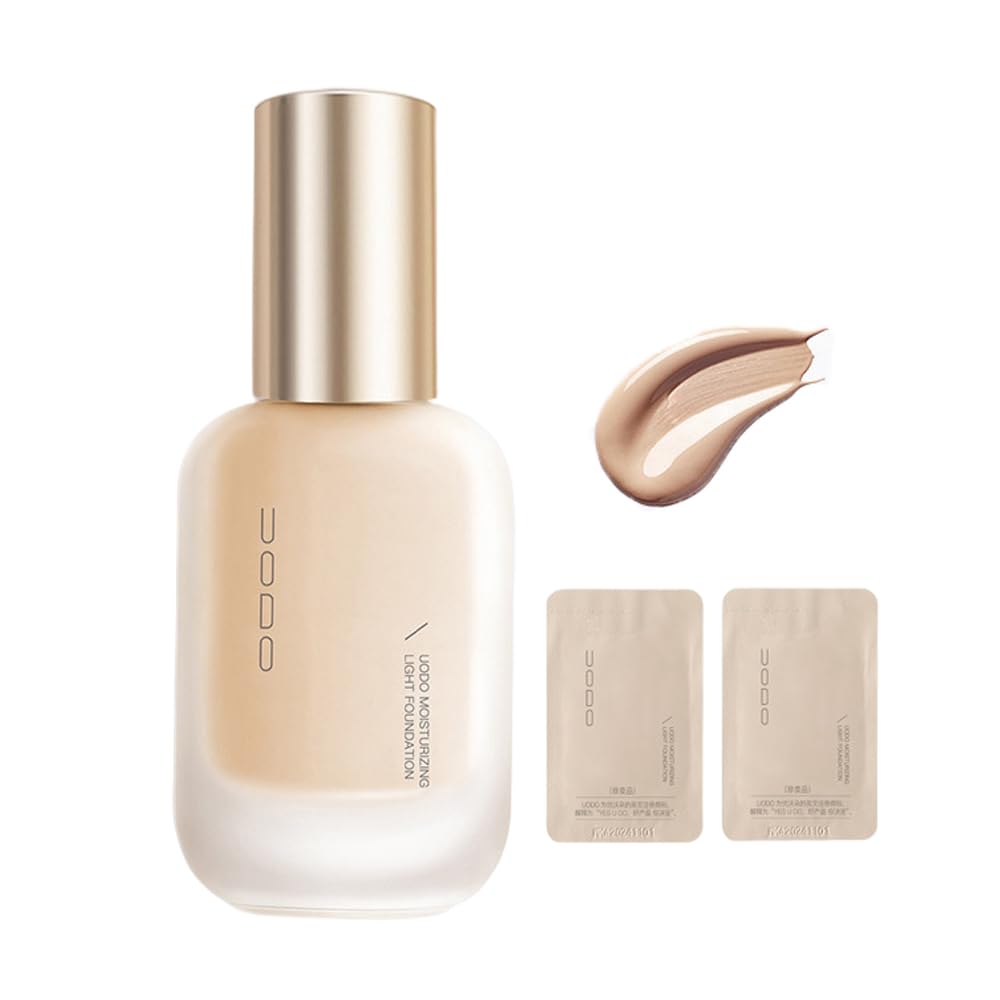 UoDo Liquid Foundation - Moisturizing, Matte, Long Lasting, Full Coverage Makeup - Hydrating Waterproof (Moisturize #LIHIMIN Natural)