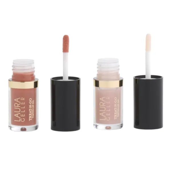 Laura Geller Treat-n-Go Non-Stick Hydrating Lip Oil DUO 0.11 fl oz Each - High Stakes & A-Game