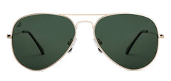 Vincent Chase Eyewear By Lenskart | Full Rim Aviator Branded Latest and Stylish Sunglasses | Polarized and 100% UV Protected | Men & Women | Medium | VC 5158/P-Pack of 1 | Gold Black