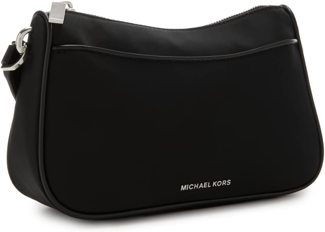 Michael Kors MD TZ PCH XBODY W/STRAP 32R3SJ6C8C 001 BLACK 100% Leather