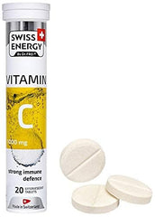 Swiss Energy, Vitamin C 1000 mg, lemon flavor, strong immune defense, 20 effervescent tablets
