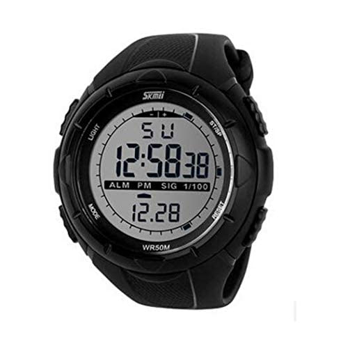 SKMEI men sport, swimmer and diving 50 M water resistant wrist watch - 1025 Black