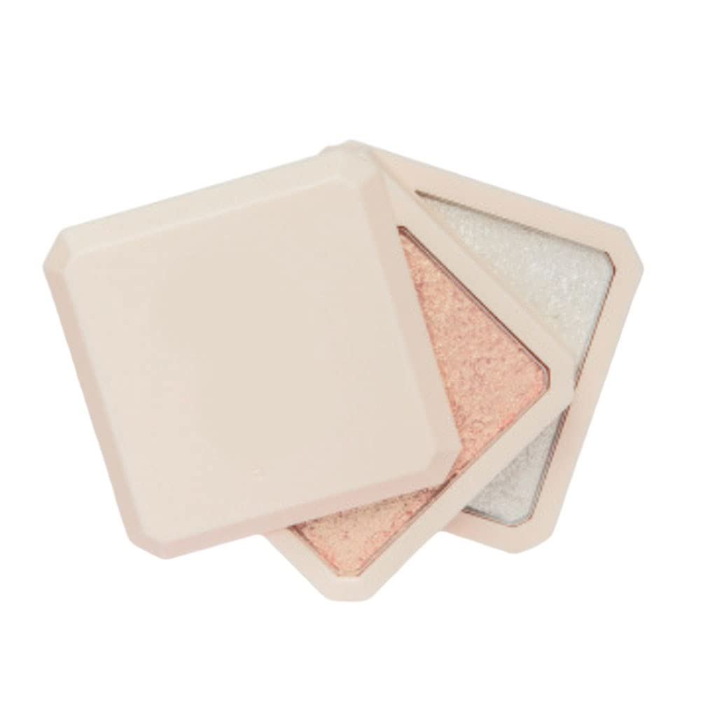 Highlighter Powder Double layer Face Bronzer Shadow Shimmer Powder Cheek Matte finish Blush Makeup Tool 12g Style 2