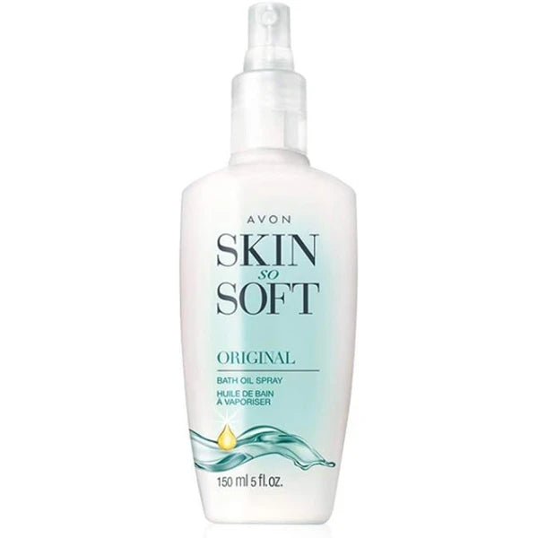 Avon Skin So Soft Original Bath Oil Spray with Pump – Moisturizing Spray Bath Oil with Jojoba Oil, Fast-Absorbing, Fresh Herbal Scent for Soft, Smooth Skin