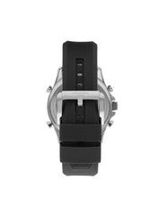 Lee Cooper Men's BJ3950+AL35 Movement Watch, Digital Display and Silicone Strap - LC07559.351, Black