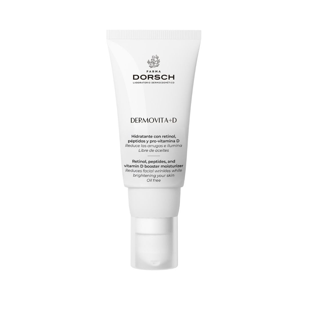 FARMA DORSCH Dermovita D - Nourishing Moisturizer with Retinol, Peptides and pro Vitamin D - Moisturiser for Face - Anti aging cream for Women and Men - Day Cream Moisturizer - Clean Beauty - 50ml