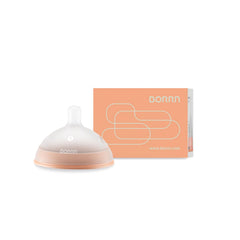 BORRN Baby Bottle Nipple, 100% BPA Free Silicone, Easy to Clean, Non Toxic Baby Feeding Bottle Teat | Orange, Variable Flow