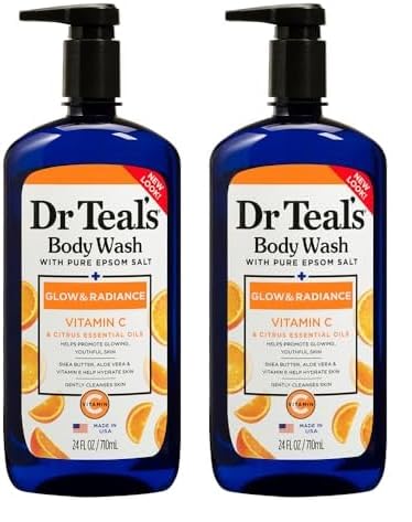 Dr. Teal's Epsom Salt Body Wash - Vitamin C and Citrus Oils, 710 ml (Pack of 2)