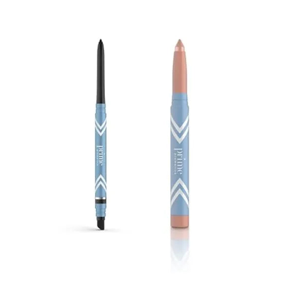 PrimeEyes Glide Eyeliner (black) + PrimeEyes Brightener (stardust)
