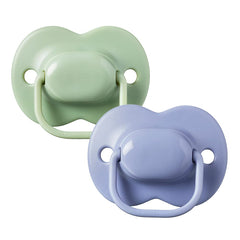 Tommee Tippee Cherry Latex Soother, 18-36 months, Green and Blue, pack of 2 soothers with 100% natural latex baglet