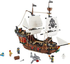 LEGO 31109 Creator 3in1 Pirate Ship Toy with Inn & Skull Island, Gift for Kids, Boys & Girls age 9 Plus Years Old with Minifigures and Shark Figure