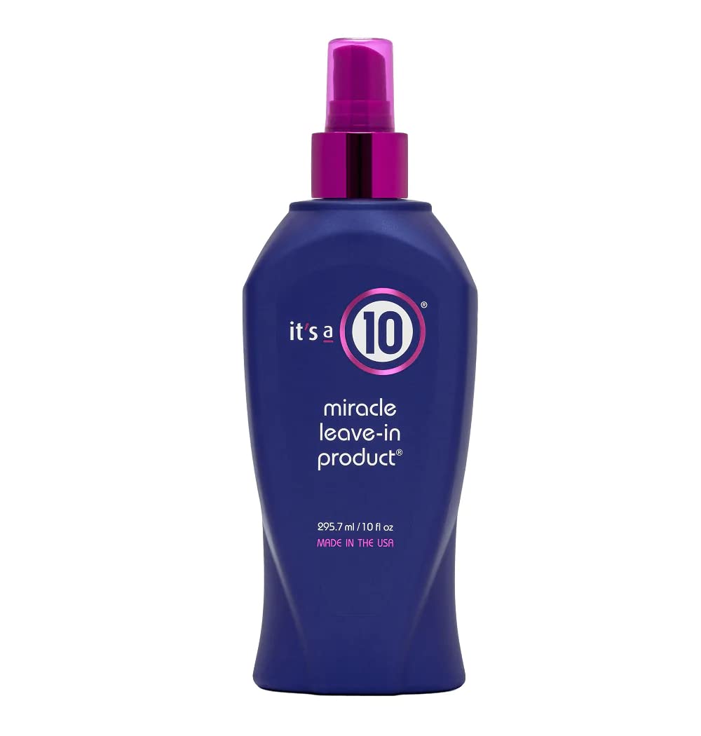 It's a 10 Haircare - Miracle Leave-In Product Spray, Natural Ingredients, Smoothes & Eliminates Frizz, Restores Shine, Colour Safe, Natural Ingredients, 295.7ml