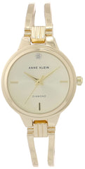 Anne Klein Women's Genuine Diamond Dial Open Bangle Watch