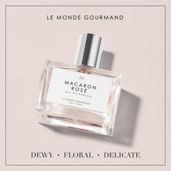 Le Monde Gourmand Macaron Rosé Eau de Parfum - 1 fl oz (30 ml) - Dewey, Floral, Delicate, Rose Floral Fragrance Notes