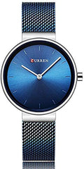 CURREN Analogue Women's Watch (Blue Dial Blue Colored Strap)