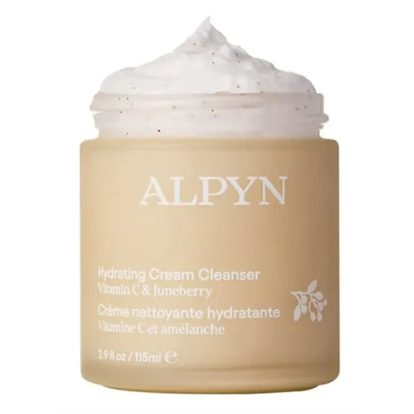 ALPYN Hydrating Cold Cream Cleanser with Vitamin C & Juneberry Removes Dirt, Oil & Makeup Exfoliates Dryness for Soft & Smooth Skin 3.9 oz / 115 ml