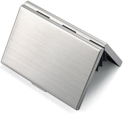 Feisuo Ultra Thin Aluminum Metal Wallets - RFID Blocking Credit Card Wallet Holder for Men & Women - Best Card Protector with 6 PVC Slots and Durable Stainless Steel Latch