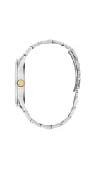GUESS Men's 44mm Watch - Silver Tone Bracelet Blue Dial Silver Tone Case