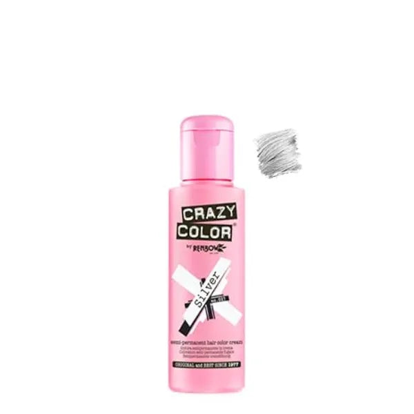 Crazy Color Semi Permanent Hair Color Cream Silver