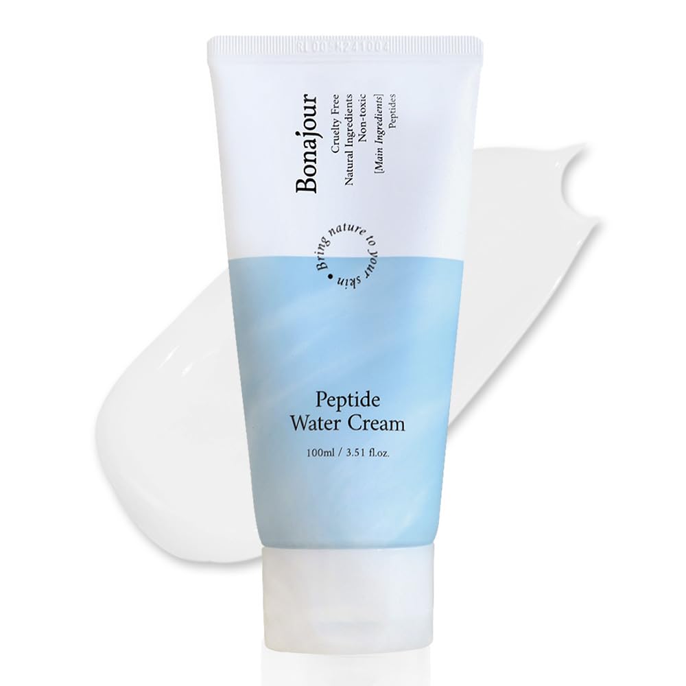 BONAJOUR Peptide Natural Moisturizing Cream for Oily and Sensitive Skin, Face Moisturizer, Anti Aging, Anti Wrinkle, Brightening - 100ml
