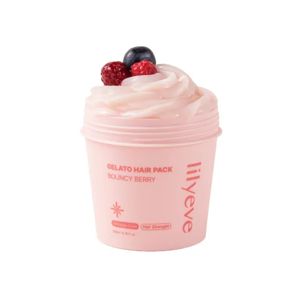 lilyeve REPAIRTURN Bouncy Berry Gelato Hair Pack, Milk Protein, 6.76 oz