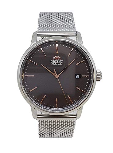Orient Automatic Brown Dial Stainless Steel Watch Ra-Ac0E05N00C, Brown, bracelet