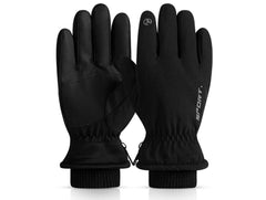 YHRY Men Winter Ski Gloves, Waterproof Touchscreen Snowboard Gloves, Windproof Warm Snow Gloves for Mens, Womens, Skiing, Snowboarding, Running and Cycling, One Size, Black