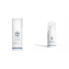 EltaMD AM Restore Face Moisturizer, Light Moisturizer Face Cream, Niacinamide and Hyaluronic Acid, 1.7 oz + Skin Recovery Amino Acid Foaming Facial Cleanser, for Sensitive Skin, 1.0 Fl Oz