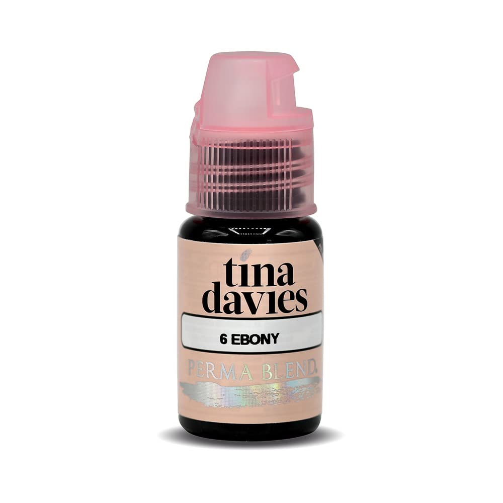 Perma Blend Pigments Tina Davies Professional Lip Color For Permanent Makeup 6 Ebony 15ml, Bottle