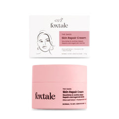 FoxTale Skin Repair Cream with Olive Leaf Extract, Provitamin B5 and Niacinamide for Dry and Sensitive Skin Types, Men & Women, 50g