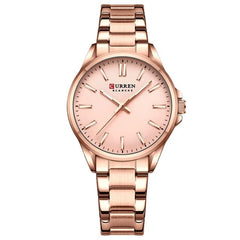 CURREN 9090 Watch for Couple Waterproof Men's Watches Fashion Women's Sports Watches Quartz Movement - ROSE