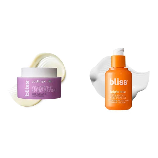 Bliss Youth Got This Moisturizer & Bright Idea Vitamin C Face Serum - Anti-Agin Skin Care - Brighten and Hydrate - Vegan, Cruelty-Free