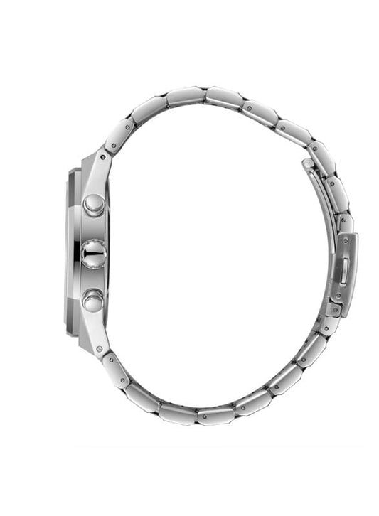 Lee Cooper Men's Watch, Multi Function Display and Metal Strap - LC08045.330, Silver