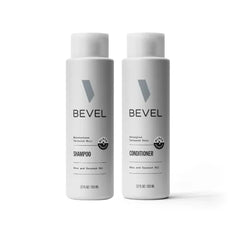 Bevel Shampoo and Conditioner Set for Men - Hair Wash Bundle Pack with Shea Butter and Coconut Oil Moisturizes and Detangles Textured Hair - 12 oz (2 Pack)