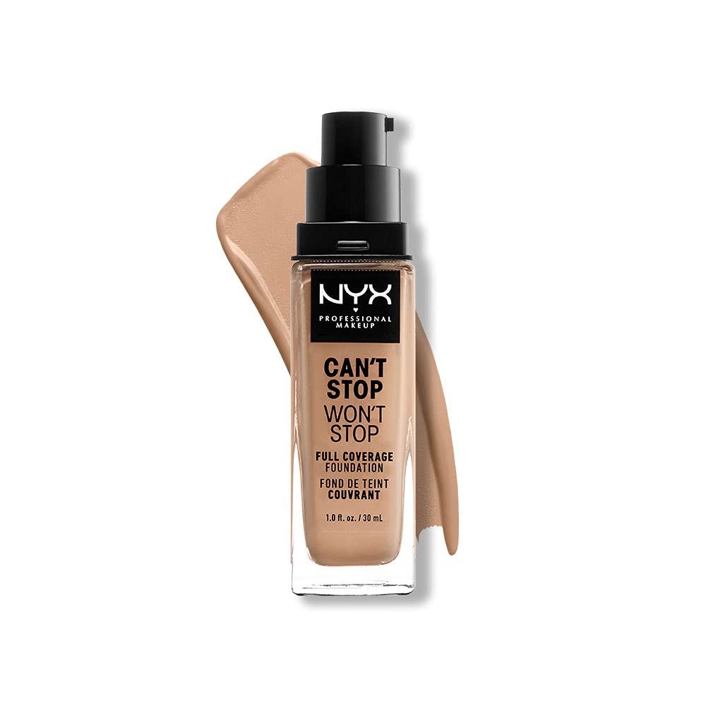 NYX PROFESSIONAL MAKEUP Can'T Stop Won'T Stop Full Coverage Foundation, Medium Buff 10.5