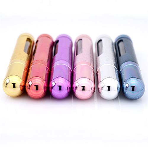 10ml Mini Travel Portable Replaceable Empty Atomizer Perfume Bottle Aluminum Pump Spray Box Perfume Cosmetic Glass Container (Color : Gold, Specifications : 10ml)