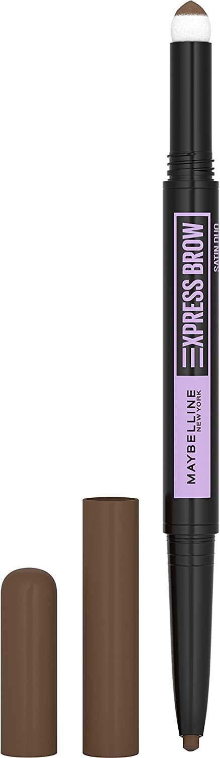 Maybelline New York Express Brow Duo Eyebrow Filling, Natural Looking 2-In-1 Pencil Pen + Filling Powder Brunette