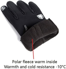 Excefore Winter Warm Gloves Men Women Cycling Wkiing Windproof and Waterproof Pu Leather Touchscreen Cold Weather Driving Gloves M Black