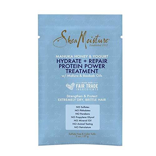Shea Moisture Manuka Honey & Yogurt Combination Pack | Hydrate plus Repair Protein-Strong Treatment 8oz | Hydrate plus Repair Split End Balm 2.5oz