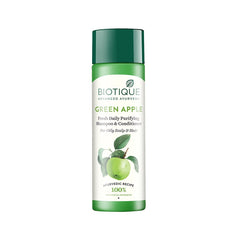 Biotique Green Apple Shine & Gloss Shampoo & Conditioner| Promotes Healthy, Shiny and Glossy Hair | Nourishes Scalp | Makes Hair Soft & Smooth |100% Botanical Extracts| All Skin Types | 190ml
