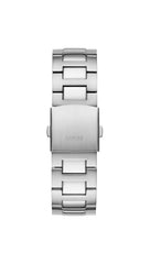 Guess Dashboard Multi-Function Analog Watch for Men, 46 mm Case Width, Silver Tone/Black