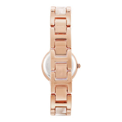 Fossil Womens Quartz Watch, Analog Display and Stainless-Steel Strap Gold/Beige